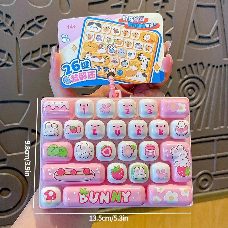 Phone Accessories Charms - 26 Tuşlu Anti-Stres Klavye Tuşu Kilitleyici,