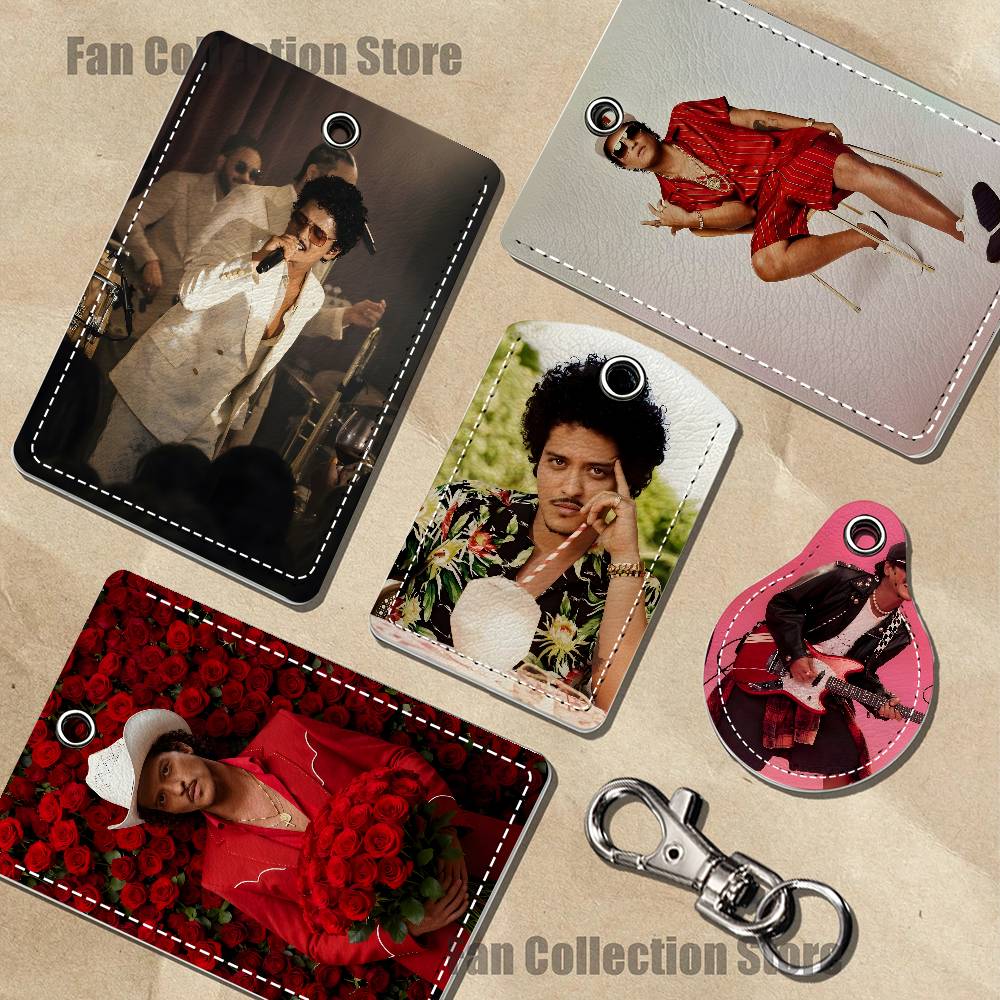 Airtag Holder Case - Singer B-Bruno Mars Romantik Deri Kartlık