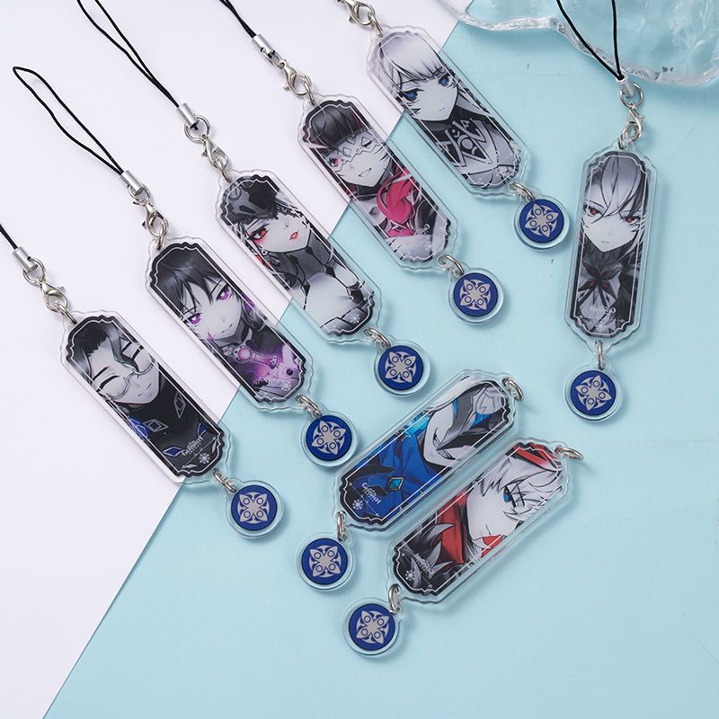 Phone Accessories Charms - 8 adet Anime Anahtarlık Genshin Etki