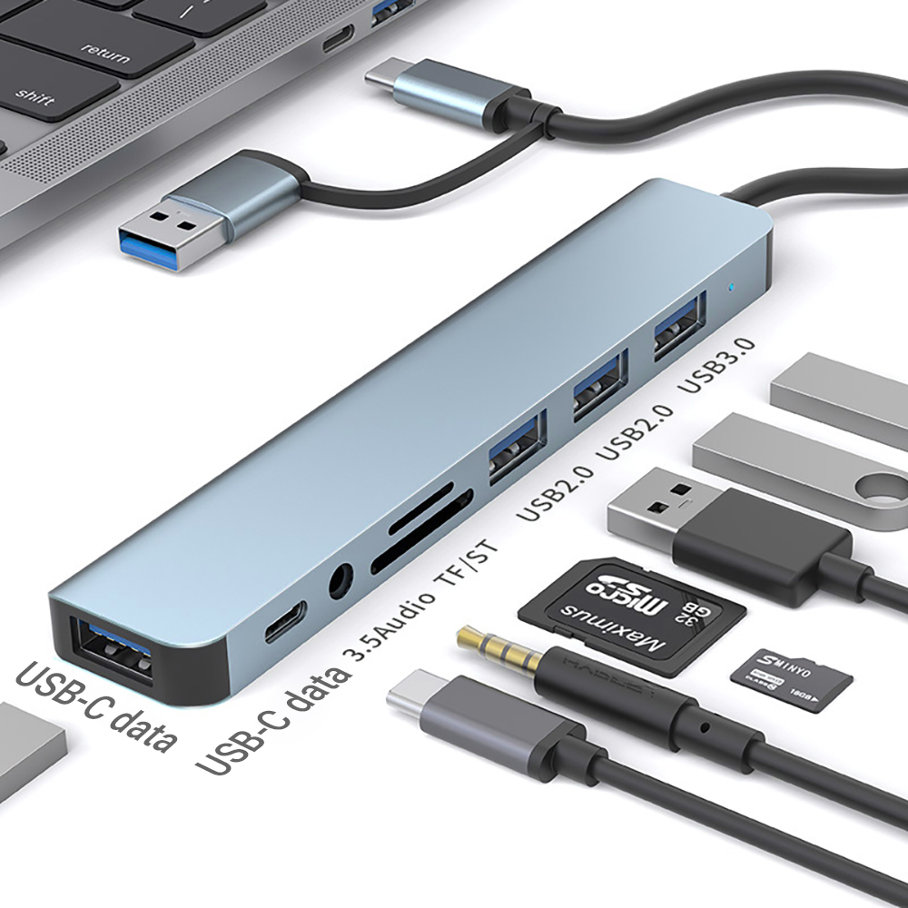 Phone Accessories You Need - 9'u 1 arada Çift Kafalı USB