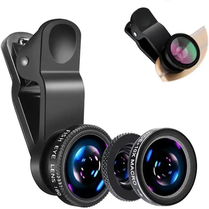 Lens Camera Clip - iPhone Xiaomi Redmi için 3'ü 1