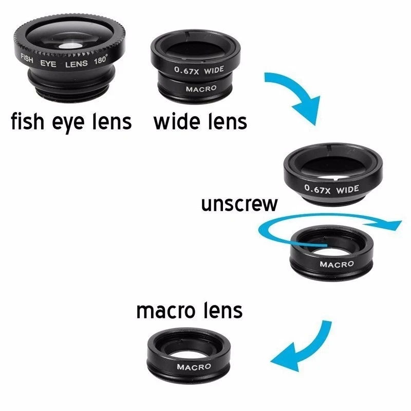 3'ü 1 Arada Balık Gözü Telefon - Lens Camera Clip incelemesi ve fiyatı