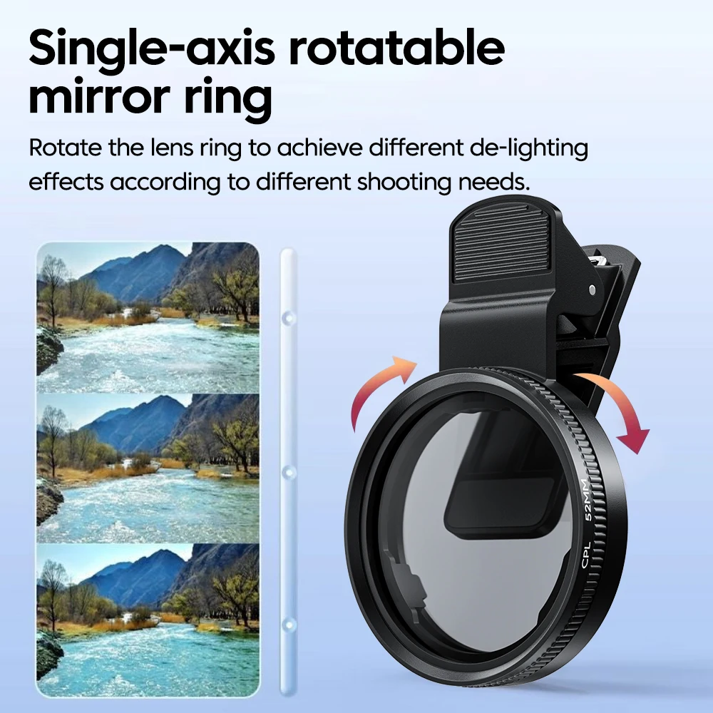Yeni 52mm CPL Cep Telefonu Len - Lens Camera Clip incelemesi ve fiyatı