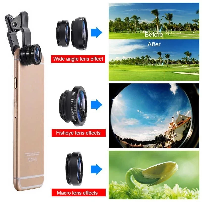 iPhone Xiaomi Redmi için 3'ü 1 - Lens Camera Clip incelemesi ve fiyatı