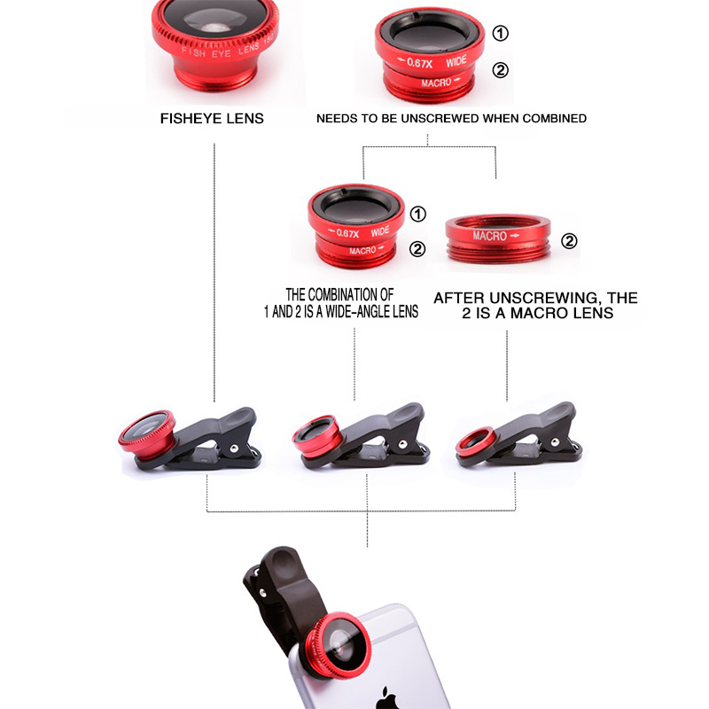3'ü 1 Arada Telefon Balık Gözü - Lens Camera Clip incelemesi ve fiyatı